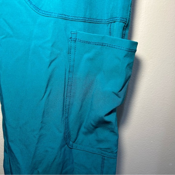 Cherokee Teal Blue Workwear Revolution Natural Rise Tapered Leg Jogger Scrubs - Picture 4 of 9